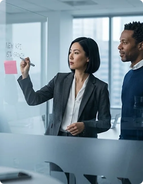 Salvum advisors reviewing a client's wealth plan